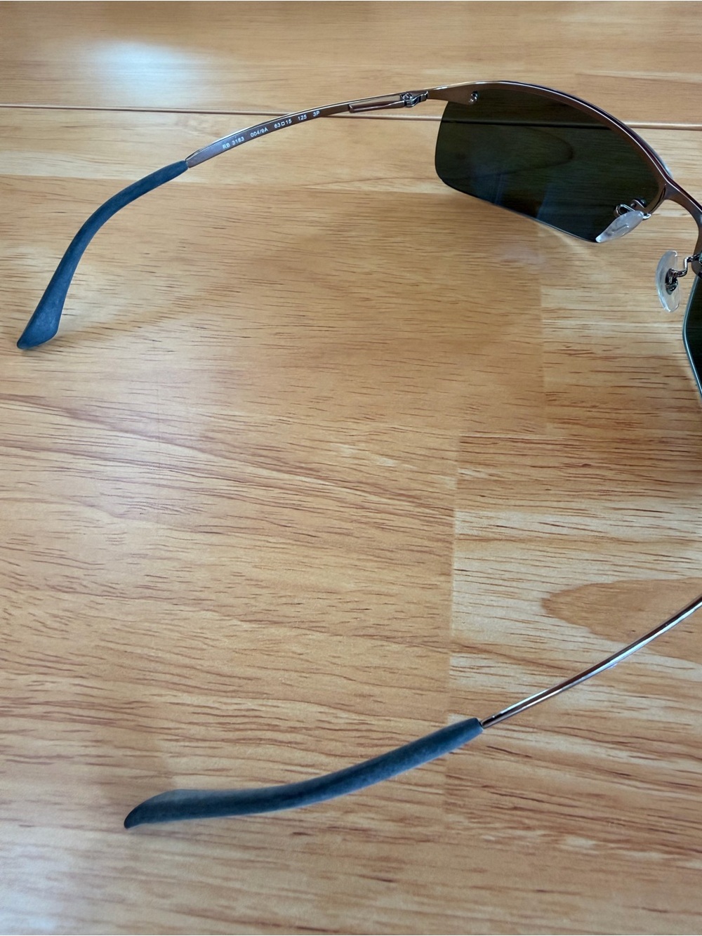 NEVER WORN Ray-Ban Rimless Sunglasses with Dark Gray/Brown Lenses - Picture 4 of 5